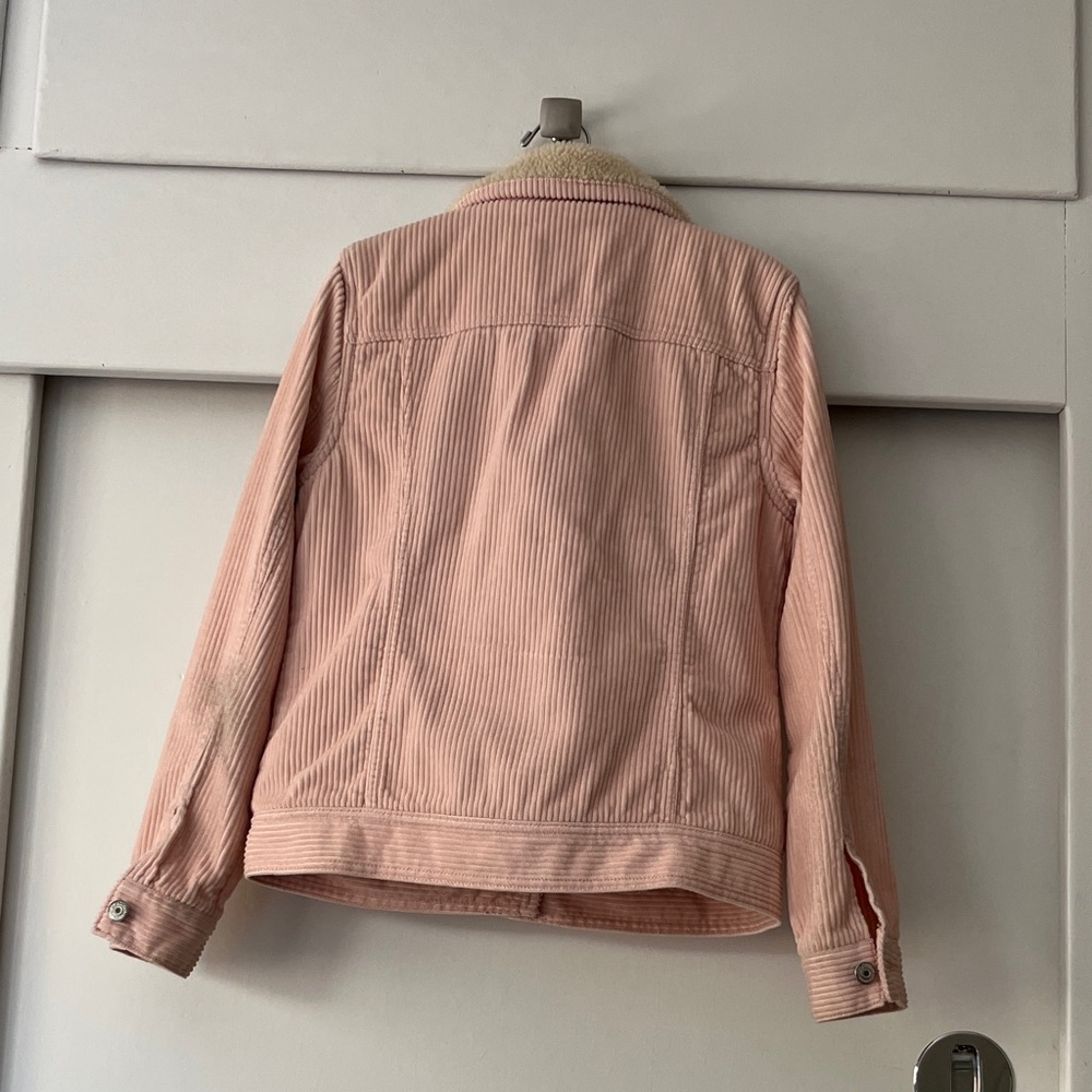 Old Navy Pink Corduroy Sherpa-Trim Jacket - Picture 2 of 7